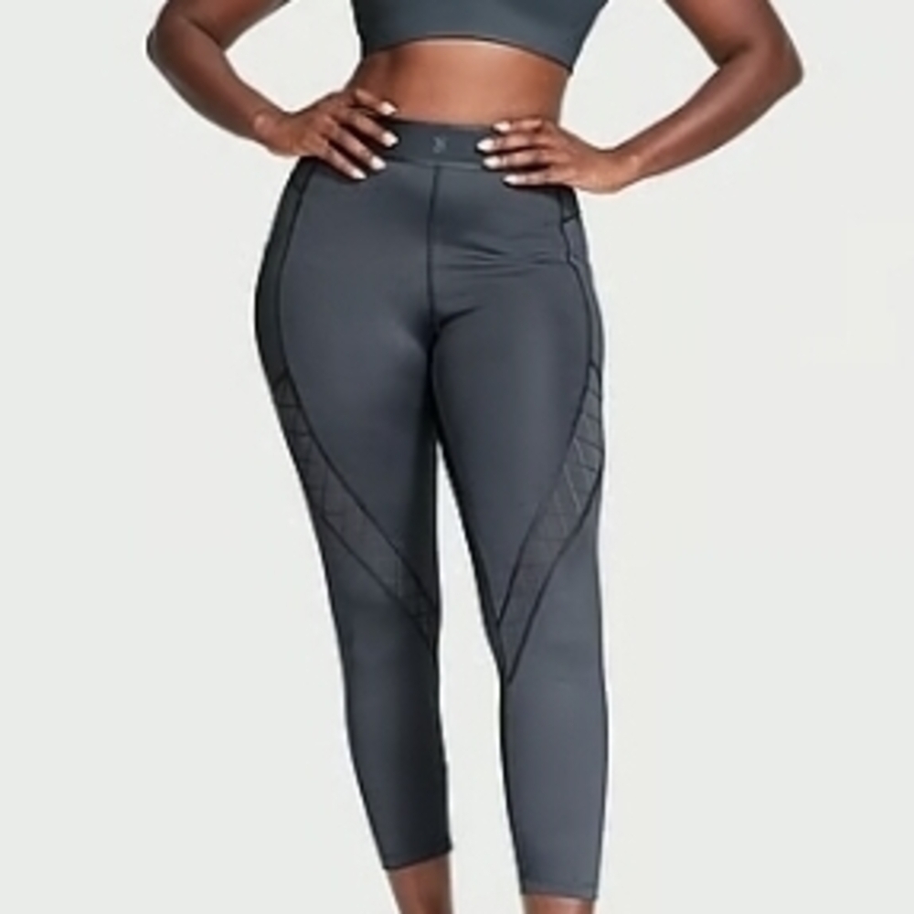NWT Victoria's Secret Charcoal Mesh Leggings